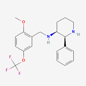 molecular formula C20H23F3N2O2 B1669467 (2S,3S)-N-(2-methoxy-5-(trifluoromethoxy)benzyl)-2-phenylpiperidin-3-amine CAS No. 145742-28-5