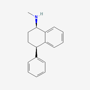 molecular formula C17H19N B1669474 (1RS,4RS)-N-Methyl-4-phenyl-1,2,3,4-tetrahydronaphthalen-1-amine CAS No. 52758-03-9