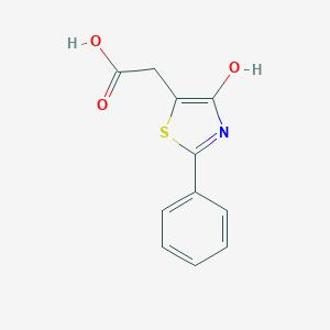 molecular formula C11H9NO3S B166948 2-(4-羟基-2-苯基-1,3-噻唑-5-基)乙酸 CAS No. 133834-03-4