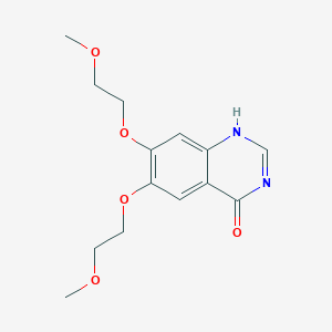 molecular formula C14H18N2O5 B1669489 6,7-双(2-甲氧基乙氧基)喹唑啉-4(3H)-酮 CAS No. 179688-29-0