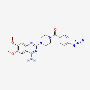 molecular formula C21H22N8O3 B1669510 2-(4-(4-Azidobenzoyl)piperazin-1-yl)-4-amino-6,7-dimethoxyquinazoline CAS No. 86329-06-8