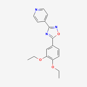 B1669536 4-[5-(3,4-Diethoxyphenyl)-1,2,4-oxadiazol-3-yl]pyridine CAS No. 695155-81-8