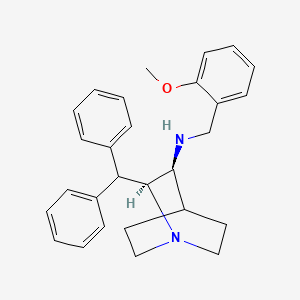 molecular formula C28H32N2O B1669579 2-(二苯甲基)-N-((2-甲氧基苯基)甲基)-1-氮杂双环(2.2.2)辛烷-3-胺 CAS No. 132746-60-2
