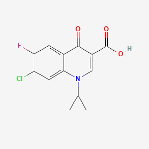molecular formula C13H9ClFNO3 B1669583 5-chloro-1-ethyl-3-(hydroxymethyl)-6,7-bis((4-methoxybenzyl)oxy)quinolin-4(1H)-one CAS No. 1429439-25-7