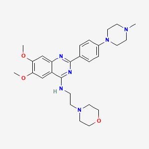 B1669584 6,7-diMethoxy-2-(4-(4-Methylpiperazin-1-yl)phenyl)-N-(2-Morpholinoethyl)quinazolin-4-aMine CAS No. 1093135-60-4