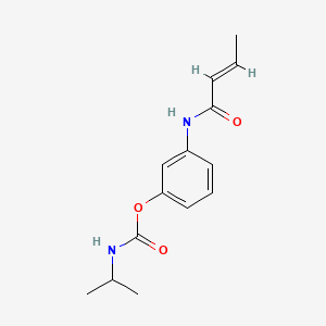 B1669627 m-Crotonamidophenyl isopropylcarbamate CAS No. 17788-86-2