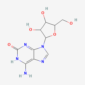 molecular formula C10H13N5O5 B1669630 巴豆苷 CAS No. 1818-71-9