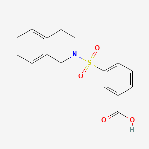 molecular formula C16H15NO4S B1669633 3-(3,4-二氢异喹啉-2(1H)-基磺酰基)苯甲酸 CAS No. 327092-81-9