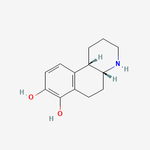 molecular formula C13H17NO2 B1669644 (4aR,10bS)-1,2,3,4,4a,5,6,10b-octahydrobenzo[f]quinoline-7,8-diol CAS No. 78541-81-8