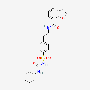 B1669646 N-(4-(2-(2,3-Dihydrobenzo(b)furan-7-carboxamido)ethyl)benzenesulfonyl)-N'-cyclohexylurea CAS No. 41177-35-9