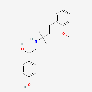 B1669706 Benzenemethanol, 4-hydroxy-alpha-(((3-(2-methoxyphenyl)-1,1-dimethylpropyl)amino)methyl)- CAS No. 72734-63-5