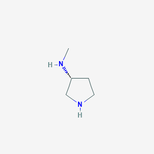 molecular formula C5H12N2 B166973 (3R)-(+)-3-(Methylamino)pyrrolidine CAS No. 139015-33-1
