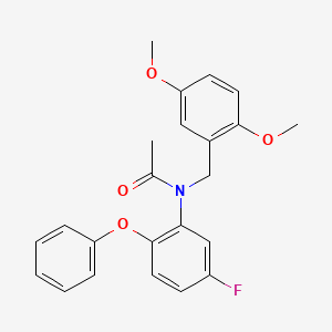 B1669734 N-(2,5-dimethoxybenzyl)-N-(5-fluoro-2-phenoxyphenyl)acetamide CAS No. 220551-92-8