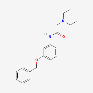 molecular formula C19H24N2O2 B1669736 2-Diethylamino-3'-benzyloxyacetanilide CAS No. 38917-80-5