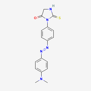 molecular formula C17H17N5OS B1669744 4-Imidazolidinone, 3-(4-((4-(dimethylamino)phenyl)azo)phenyl)-2-thioxo- CAS No. 72683-57-9