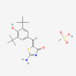 molecular formula C19H28N2O5S2 B1669827 Darbufelone mesylate CAS No. 139340-56-0