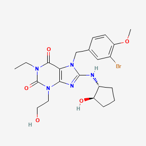 molecular formula C22H28BrN5O5 B1669834 Dasantafil CAS No. 569351-91-3