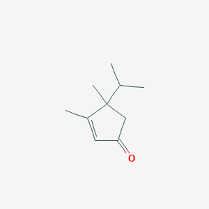 molecular formula C10H16O B166984 3,4-Dimethyl-4-propan-2-ylcyclopent-2-en-1-one CAS No. 131794-49-5