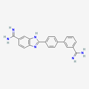 B1669852 2-{3'-[Amino(imino)methyl]biphenyl-4-YL}-1H-benzimidazole-5-carboximidamide CAS No. 869767-86-2