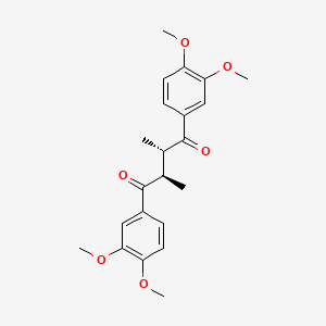 molecular formula C22H26O6 B1669858 (2R,3S)-1,4-bis(3,4-dimethoxyphenyl)-2,3-dimethylbutane-1,4-dione CAS No. 36287-37-3