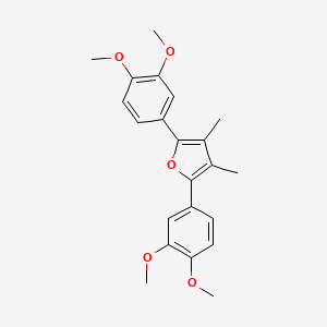 molecular formula C22H24O5 B1669861 3,4-Dimethyl-2,5-bis(3,4-Dimethoxyphenyl)furan CAS No. 4676-33-9