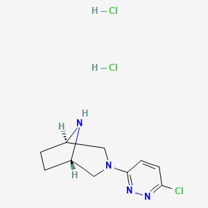 molecular formula C10H15Cl3N4 B1669864 3-(6-Chloro-3-pyridazinyl)-3,8-diazabicyclo[3.2.1]octane dihydrochloride CAS No. 195211-53-1