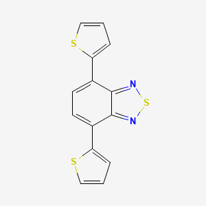 molecular formula C14H8N2S3 B1669867 4,7-Di(thiophen-2-yl)benzo[c][1,2,5]thiadiazole CAS No. 165190-76-1