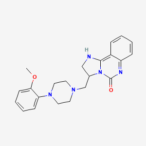 molecular formula C22H25N5O2 B1669868 3-((4-(2-Methoxyphenyl)piperazin-1-yl)methyl)-2,3-dihydroimidazo(1,2-c)quinazolin-5(6H)-one CAS No. 149847-87-0
