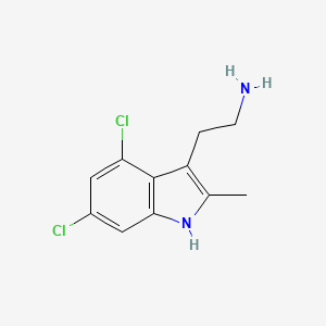molecular formula C11H12Cl2N2 B1669880 2-(4,6-二氯-2-甲基-1H-吲哚-3-基)乙胺 CAS No. 299165-92-7