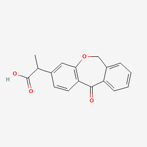 molecular formula C17H14O4 B1669906 2-(6,11-Dihydro-11-oxodibenz(b,e)oxepin-3-yl)propionic acid CAS No. 55690-47-6