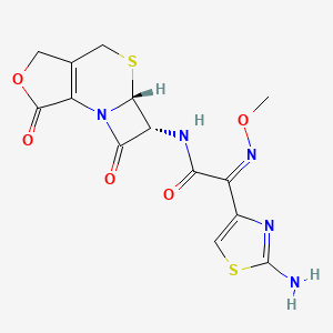 molecular formula C14H13N5O5S2 B1669931 去乙酰头孢噻肟内酯 CAS No. 66340-33-8