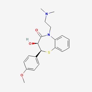 molecular formula C20H24N2O3S B1669934 去乙酰地尔硫卓 CAS No. 42399-40-6