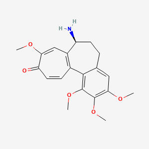 B1669937 Benzo(a)heptalen-10(5H)-one, 7-amino-6,7-dihydro-1,2,3,9-tetramethoxy-, (S)- CAS No. 47477-04-3