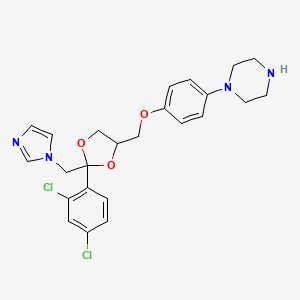 molecular formula C24H26Cl2N4O3 B1669955 Deacylketoconazole CAS No. 67914-61-8