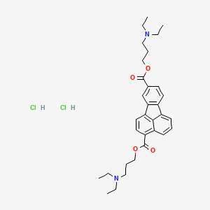 molecular formula C32H42Cl2N2O4 B1669969 Bis(3-(diethylamino)propyl) 3,9-fluoranthenedicarboxylate dihydrochloride CAS No. 27086-86-8