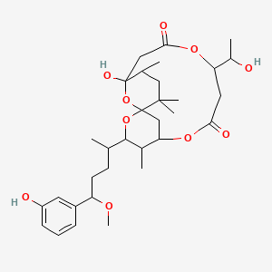 molecular formula C32H48O10 B1669977 Aplysiatoxin, 17-debromo- CAS No. 52423-28-6
