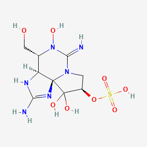 molecular formula C9H16N6O8S B1670099 Decarbamoylgonyautoxin 1 CAS No. 122075-86-9