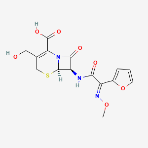 molecular formula C15H15N3O7S B1670103 去甲酰头孢呋辛 CAS No. 56271-94-4