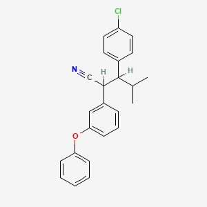 molecular formula C24H22ClNO B1670106 2-(3-苯氧基苯基)-3-(4-氯苯基)-4-甲基戊anenitrile CAS No. 66753-10-4