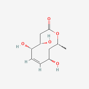 molecular formula C10H16O5 B1670111 (2R,4S,5Z,7S,8S)-4,7,8-trihydroxy-2-methyl-2,3,4,7,8,9-hexahydrooxecin-10-one CAS No. 127393-89-9