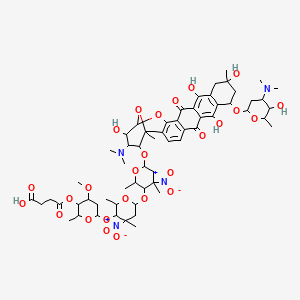 molecular formula C60H82N4O26 B1670137 Decilorubicin CAS No. 86016-61-7