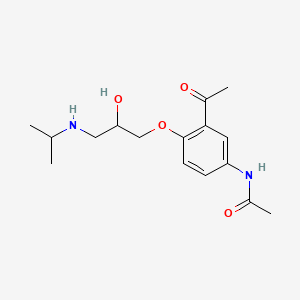 molecular formula C16H24N2O4 B1670378 二乙酰托洛尔 CAS No. 22568-64-5