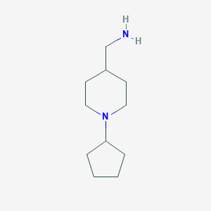 molecular formula C11H22N2 B167040 1-(1-环戊基哌啶-4-基)甲胺 CAS No. 132864-60-9