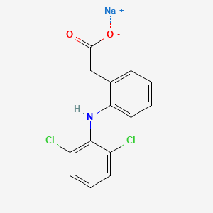 molecular formula C14H11Cl2NNaO2+ B1670476 双氯芬酸钠 CAS No. 15307-79-6