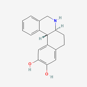 molecular formula C17H17NO2 B1670578 (6aS,12bR)-5,6,6a,7,8,12b-hexahydrobenzo[a]phenanthridine-10,11-diol CAS No. 123039-93-0
