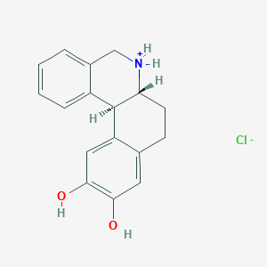 (6aR,12bS)-5,6,6a,7,8,12b-hexahydrobenzo[a]phenanthridin-6-ium-10,11-diol;chloride