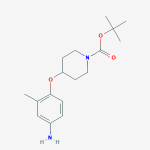molecular formula C17H26N2O3 B167058 叔丁基4-(4-氨基-2-甲基苯氧基)哌啶-1-羧酸酯 CAS No. 138227-69-7