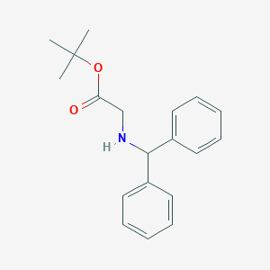 molecular formula C19H23NO2 B016706 Benzhydrylaminoacetic acid tert-butyl ester CAS No. 158980-46-2