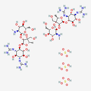 molecular formula C42H88N14O36S3 B1670613 硫酸二氢链霉素 CAS No. 5490-27-7