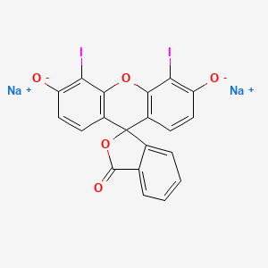 molecular formula C20H8I2Na2O5 B1670621 2-(4,5-二碘-6-氧代-3-氧代黄嘌呤-9-基)苯甲酸二钠 CAS No. 33239-19-9